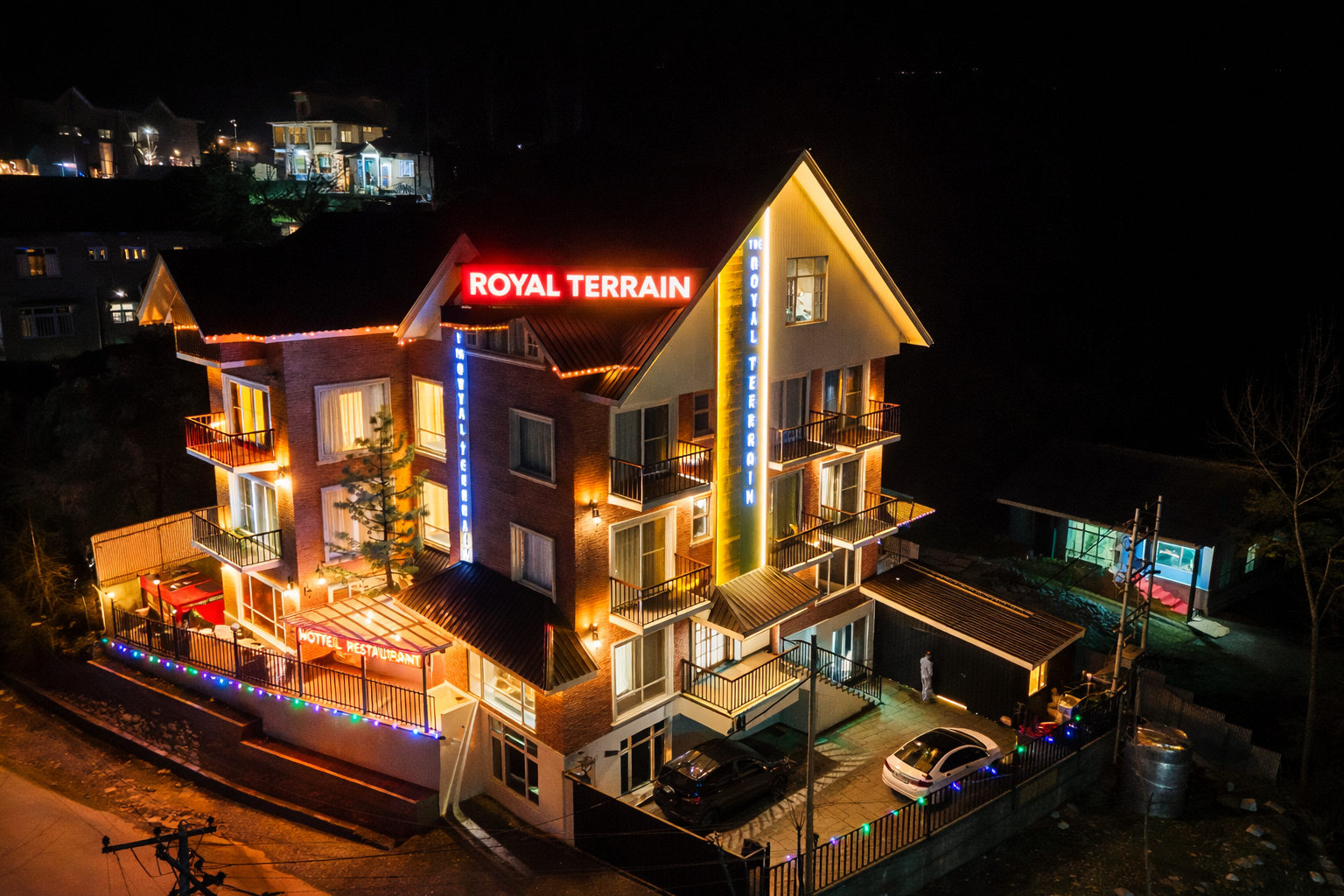 Luxurious centrally heated room interior at The Royal Terrain Tangmarg